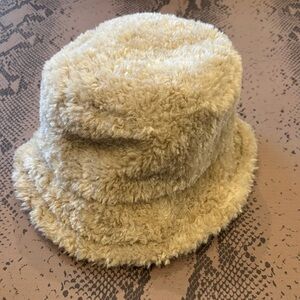 Chic Fuzzy Tan and Black Hat